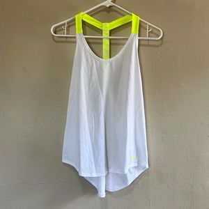 Medium Neon Yellow & White Nike Dri-Fit Tank Top